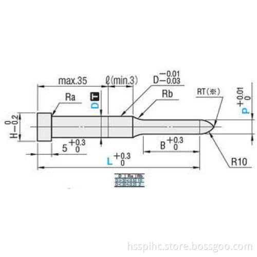 TiCN / HW Coating MISUMI Pilot Punch Shaft Tolerance m5 wit